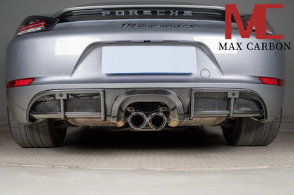 Diffuseur de remplacement pour diffuseur arrière en carbone MAX CARBON DRY adapté à Porsche 718 982 Cayman Boxster 