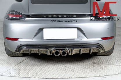 MAX CARBON DRY Carbon Heckdiffusor Ersatz Diffusor passend für Porsche 718 982 Cayman Boxster