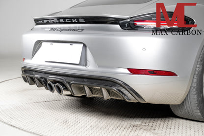 MAX CARBON DRY Carbon Heckdiffusor Ersatz Diffusor passend für Porsche 718 982 Cayman Boxster