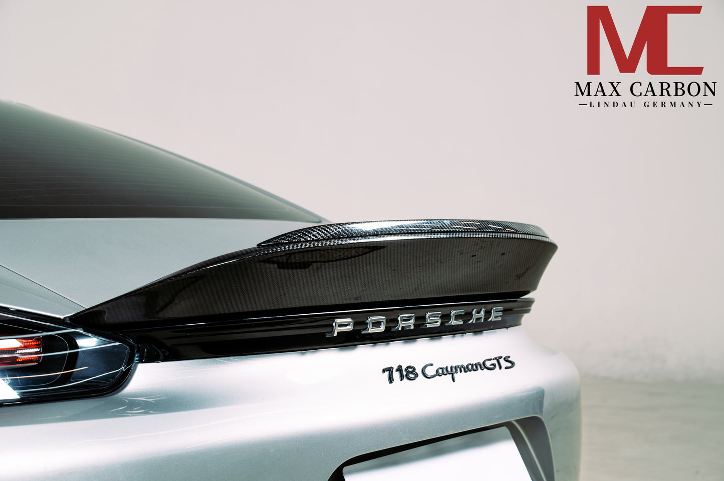 MAX CARBON DRY Carbon Spoiler Heckspoiler passend für Porsche 718 982 Cayman Boxster