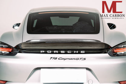 MAX CARBON DRY Carbon Spoiler Heckspoiler passend für Porsche 718 982 Cayman Boxster