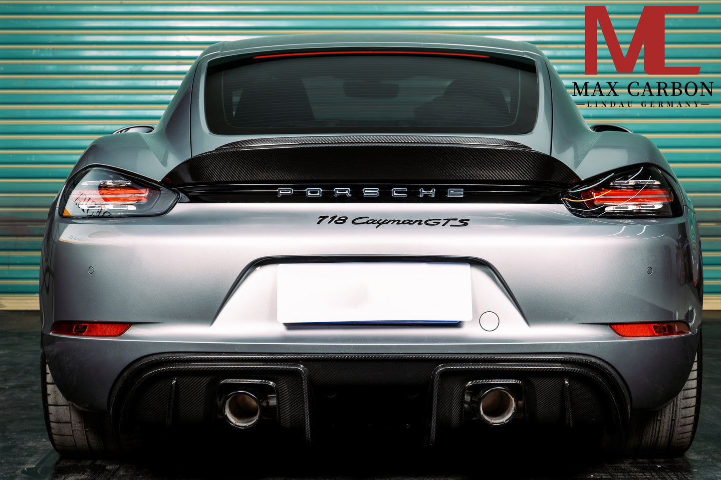 MAX CARBON DRY Carbon Spoiler Heckspoiler passend für Porsche 718 982 Cayman Boxster
