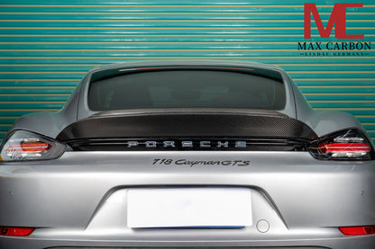 MAX CARBON DRY Carbon Spoiler Heckspoiler passend für Porsche 718 982 Cayman Boxster