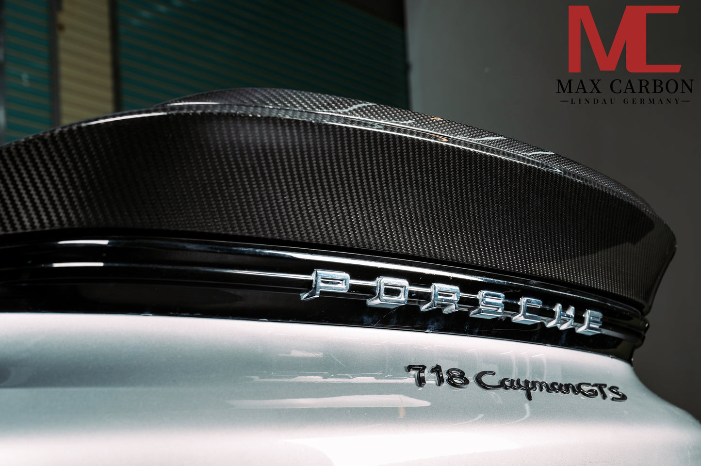 MAX CARBON DRY Carbon Spoiler Heckspoiler passend für Porsche 718 982 Cayman Boxster