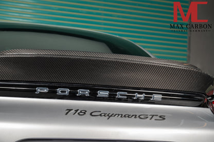 MAX CARBON DRY Carbon Spoiler Heckspoiler passend für Porsche 718 982 Cayman Boxster