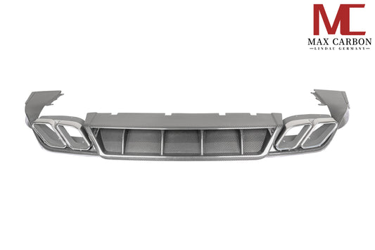 Diffuseur arrière MAX CARBON DRY carbone pour Porsche Cayenne 9YA 9Y0 SUV Coupé