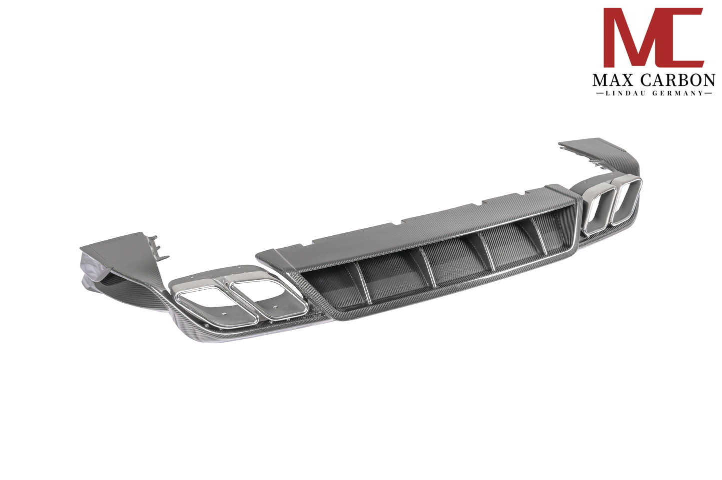 Diffuseur arrière MAX CARBON DRY carbone pour Porsche Cayenne 9YA 9Y0 SUV Coupé