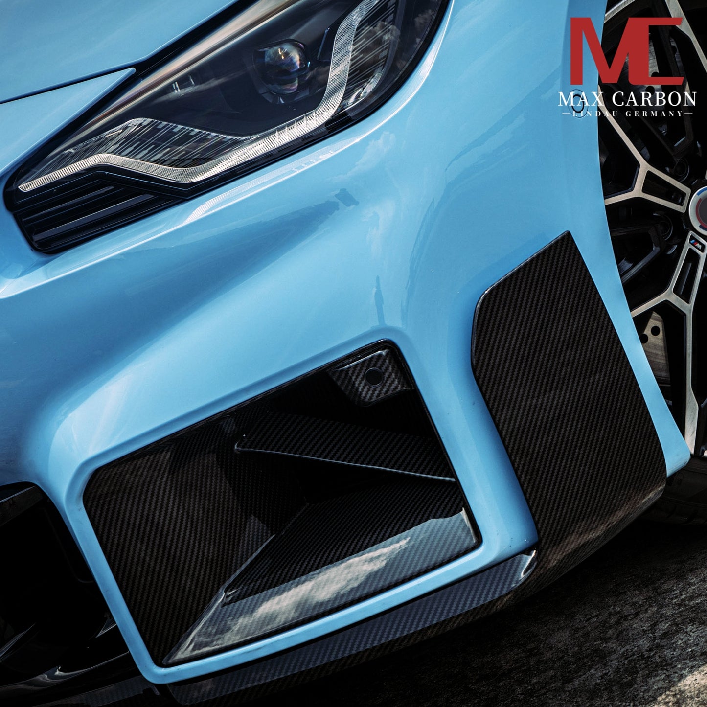 MAX CARBON Performance Echt Voll Karbon Dry Carbon Lufteinlass Front Flaps Performance Für BMW M2 G87 inkl. LCI