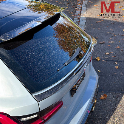 MAX CARBON Dry Carbon Heckspoiler Spoiler Lippe Mitte für BMW M3 G81 Touring G21 M340i SQ Style