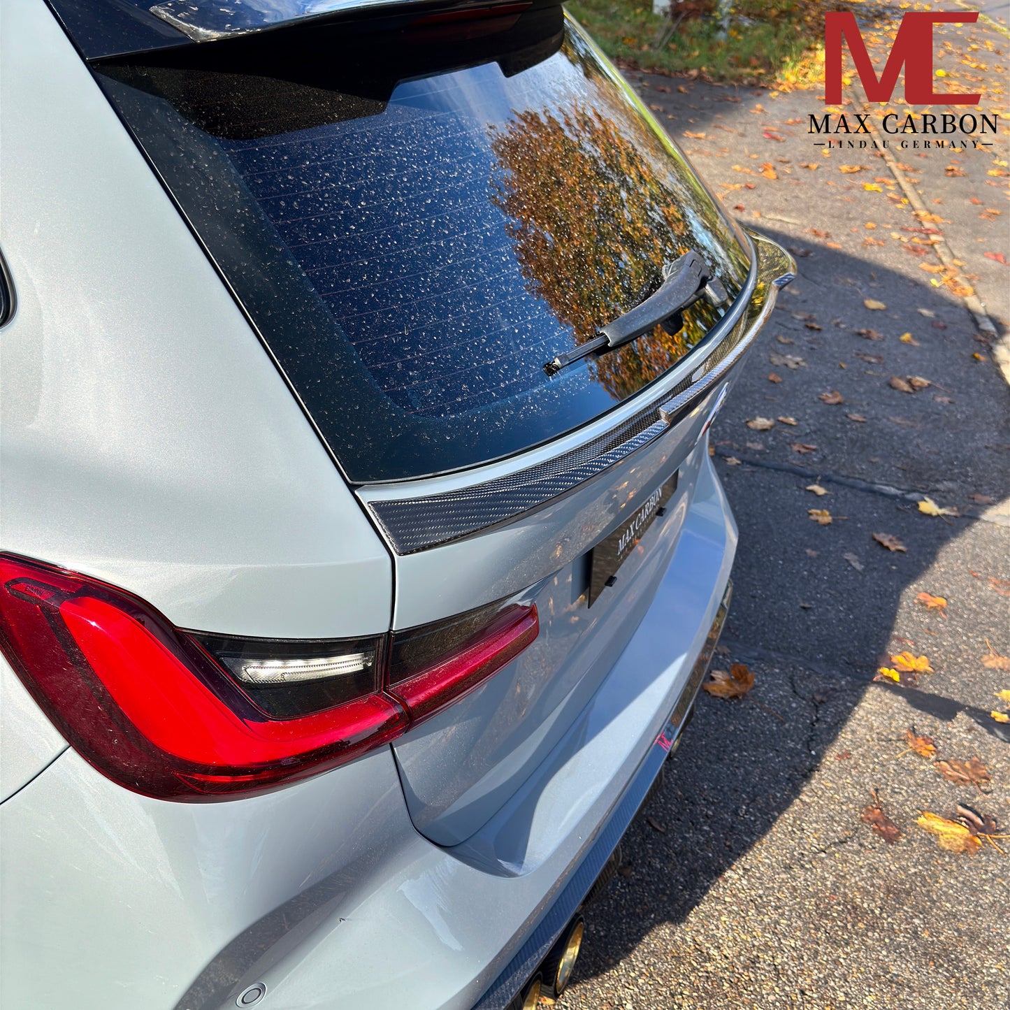 MAX CARBON Dry Carbon Heckspoiler Spoiler Lippe Mitte für BMW M3 G81 Touring G21 M340i SQ Style