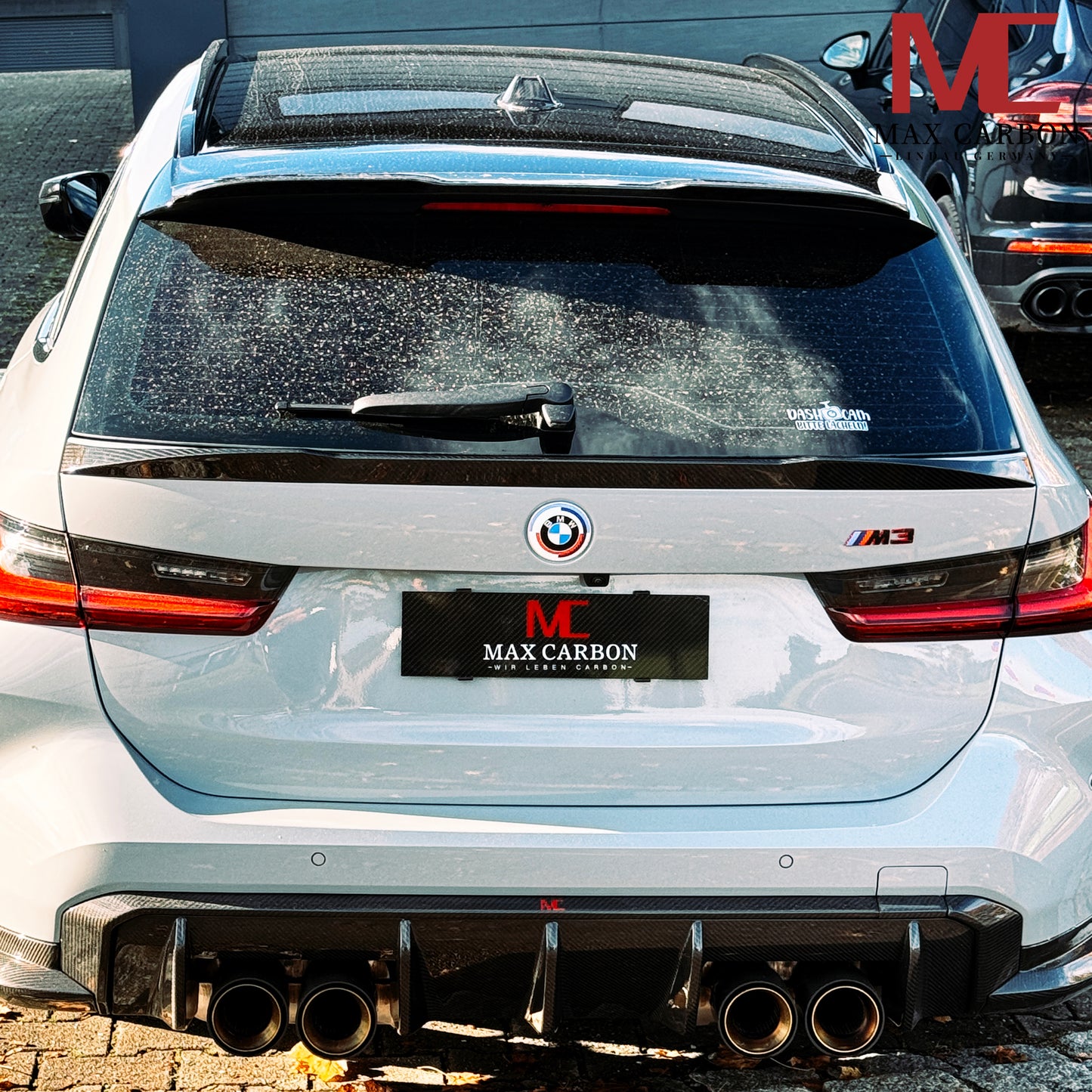 MAX CARBON Dry Carbon Heckspoiler Spoiler Lippe Mitte für BMW M3 G81 Touring G21 M340i SQ Style