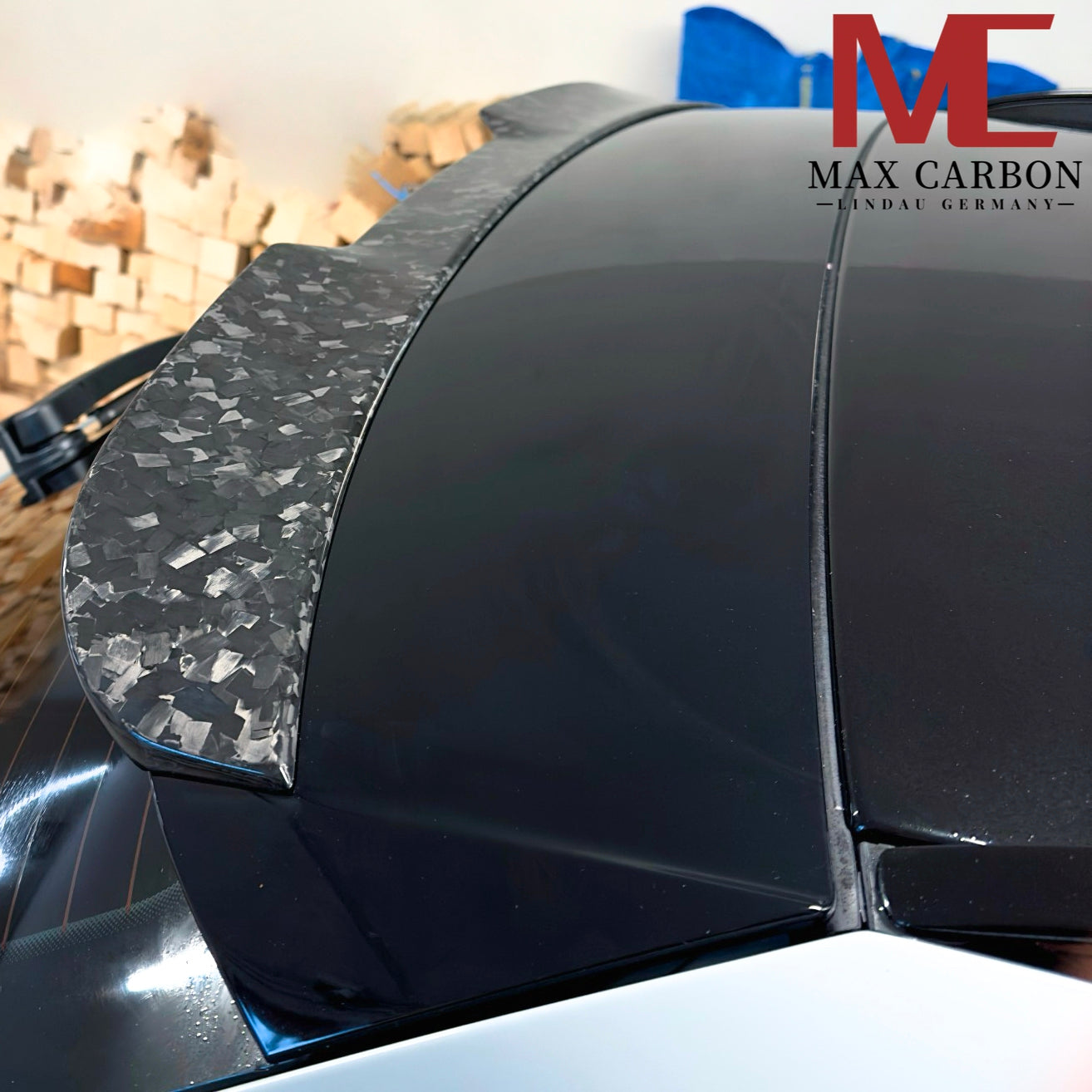 MAX CARBON Dry Carbon Heck Spoiler Hecklippe Dachlippe pssend für BMW M3 G81 Touring G21 M340i