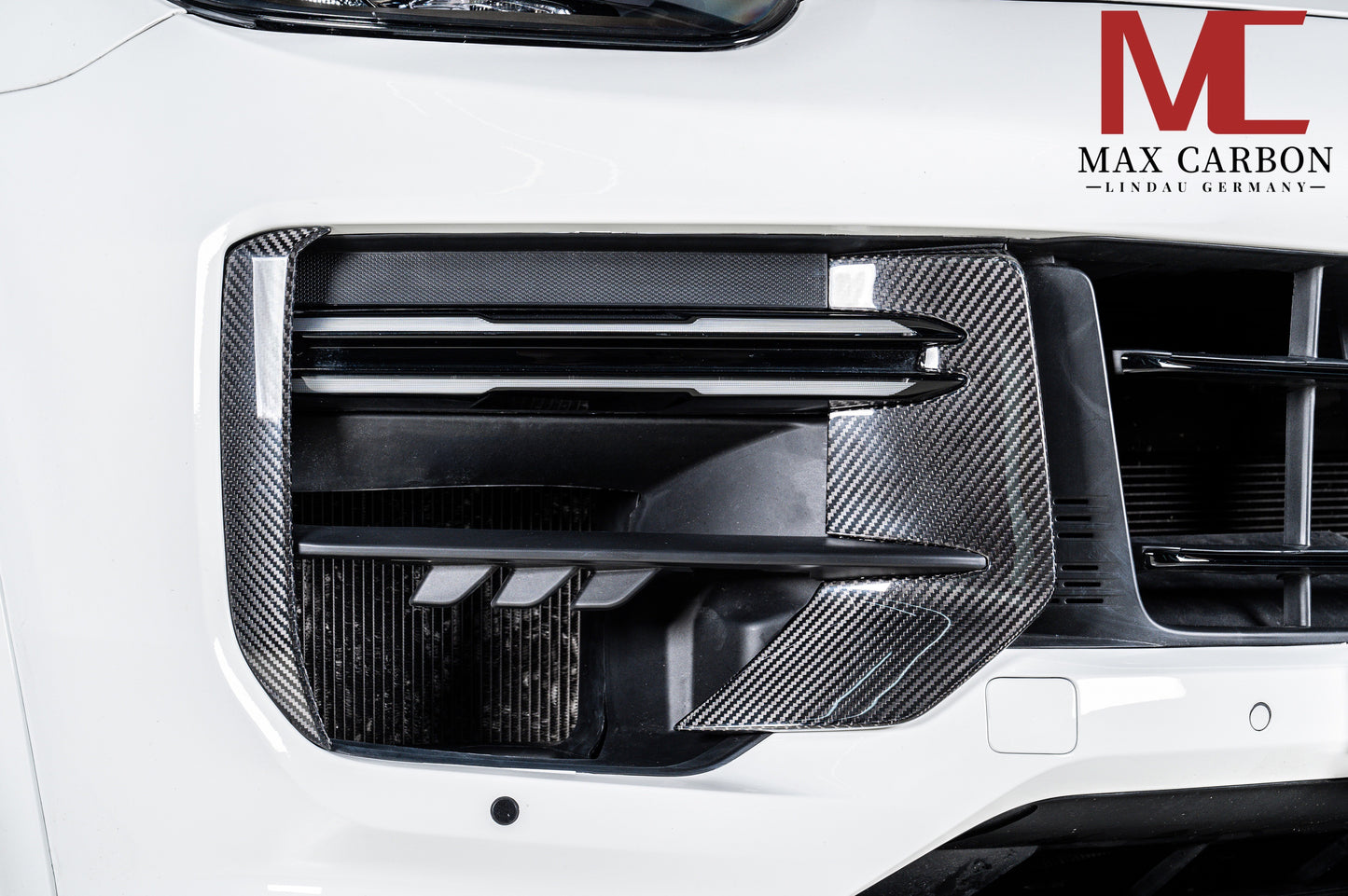 Housses de pare-chocs avant MAX CARBON DRY CARBON, petits caches d'admission d'air pour Porsche Cayenne 9YA 9Y0 Facelift Turbo, Turbo S, Turbo GT 