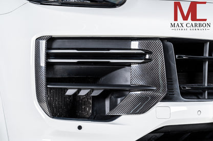 Housses de pare-chocs avant MAX CARBON DRY CARBON, petits caches d'admission d'air pour Porsche Cayenne 9YA 9Y0 Facelift Turbo, Turbo S, Turbo GT 