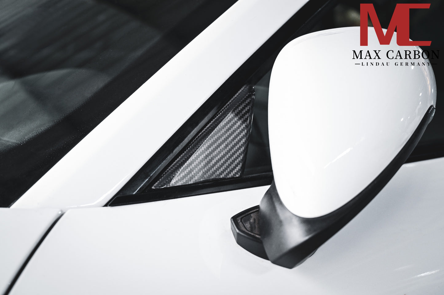 MAX CARBON Dry Carbon Performance Fenster Ecke A Säule Ersatz für Porsche 911  991 981 982 Cayman Boxster