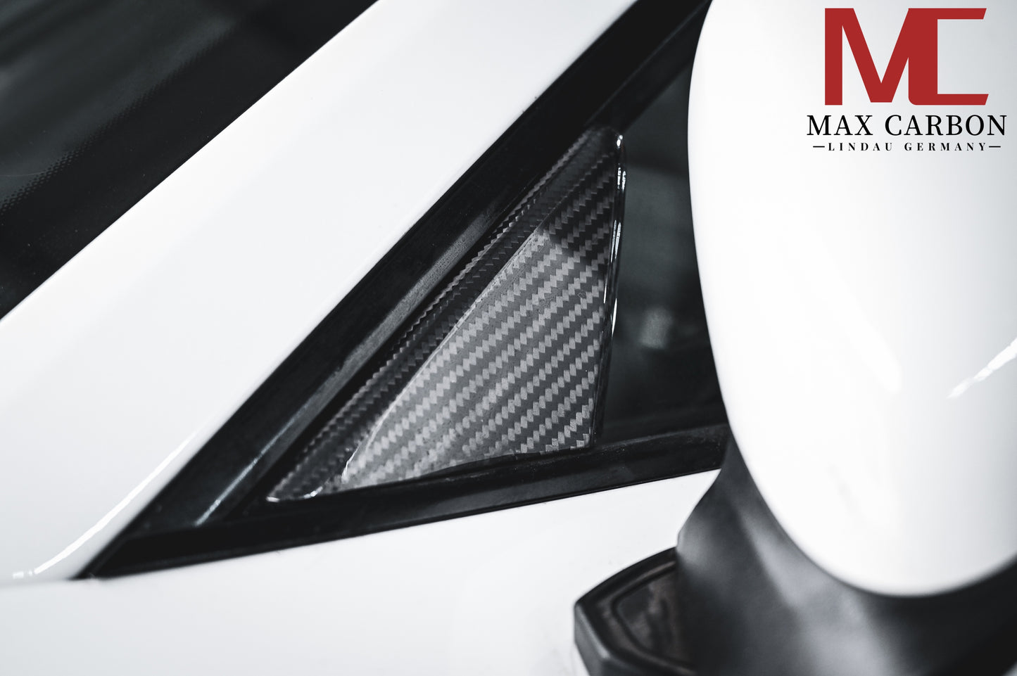 MAX CARBON Dry Carbon Performance Fenster Ecke A Säule Ersatz für Porsche 911  991 981 982 Cayman Boxster