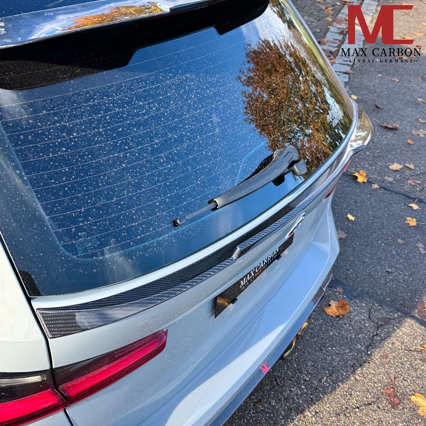 MAX CARBON Dry Carbon Heckspoiler Spoiler Lippe Mitte für BMW M3 G81 Touring G21 M340i SQ Style