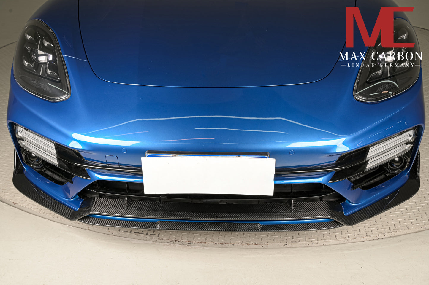 Becquet avant MAX CARBON DRY CARBON adapté aux Porsche Panamera 971 971.1 971.2 Turbo et Turbo S