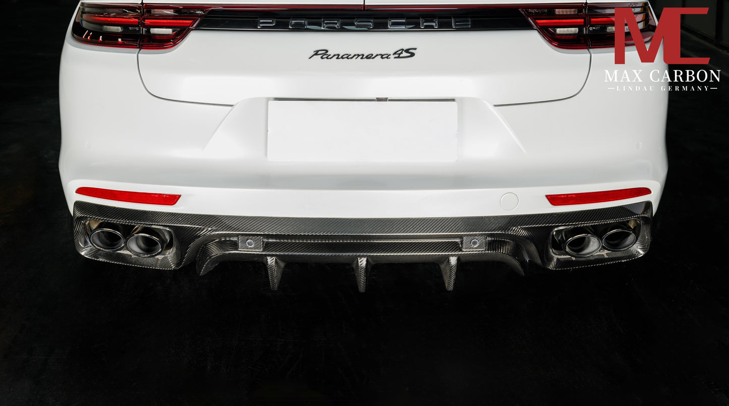 Diffuseur arrière MAX CARBON DRY CARBON adapté pour Porsche Panamera 971 971.1 971.2
