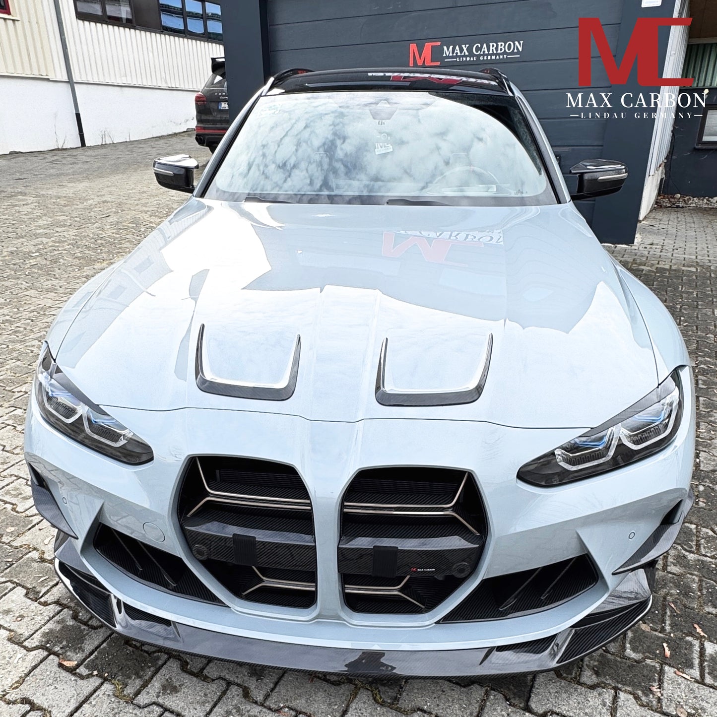MAX CARBON Dry Carbon Prepreg fixation avant lèvre avant une pièce pour BMW G80 G81 G82 G83 M3 M4
