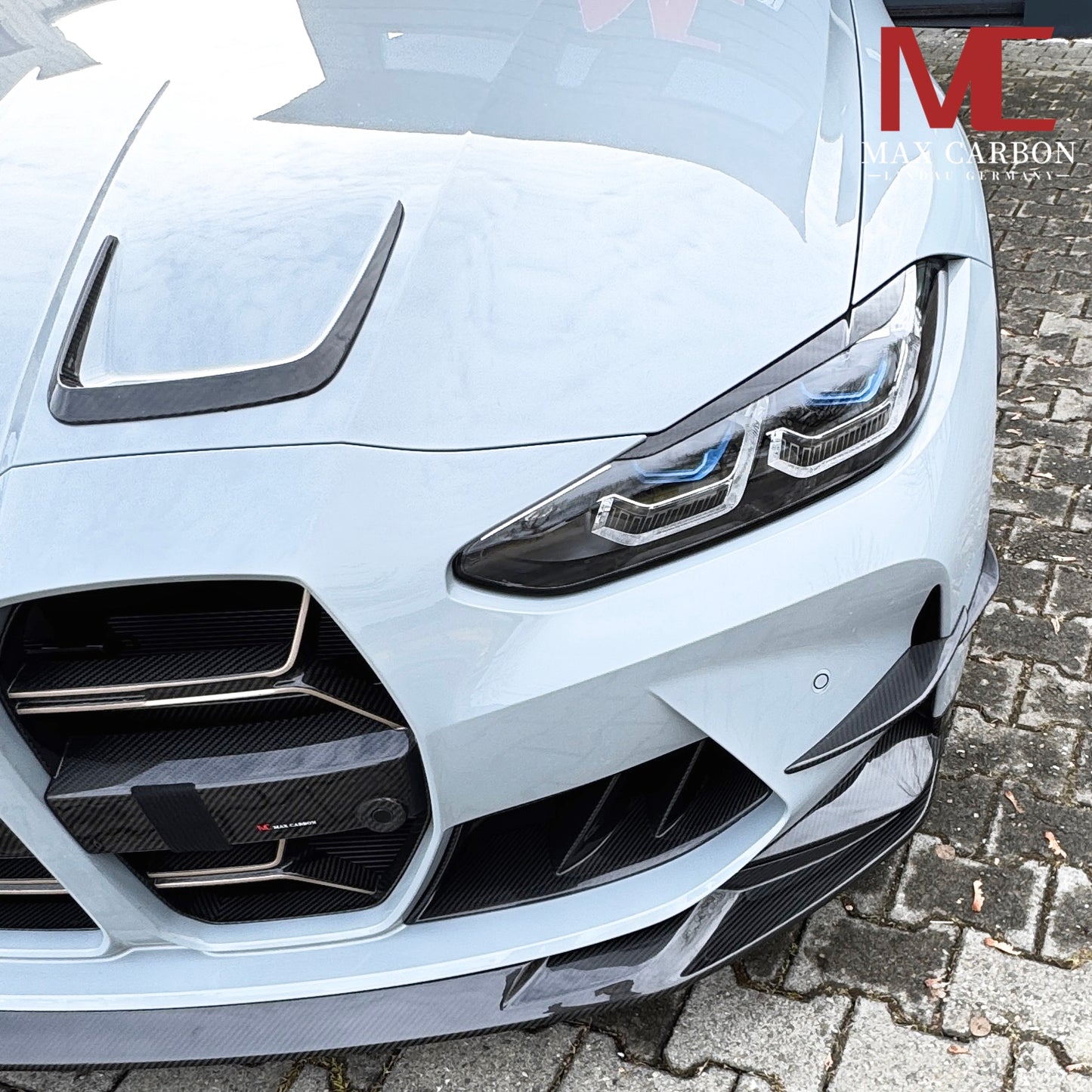MAX CARBON Dry Carbon Prepreg fixation avant lèvre avant une pièce pour BMW G80 G81 G82 G83 M3 M4