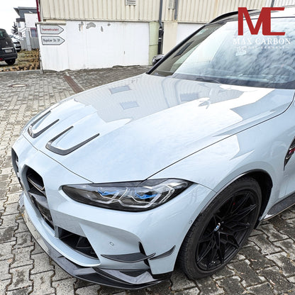MAX CARBON Dry Carbon Prepreg fixation avant lèvre avant une pièce pour BMW G80 G81 G82 G83 M3 M4