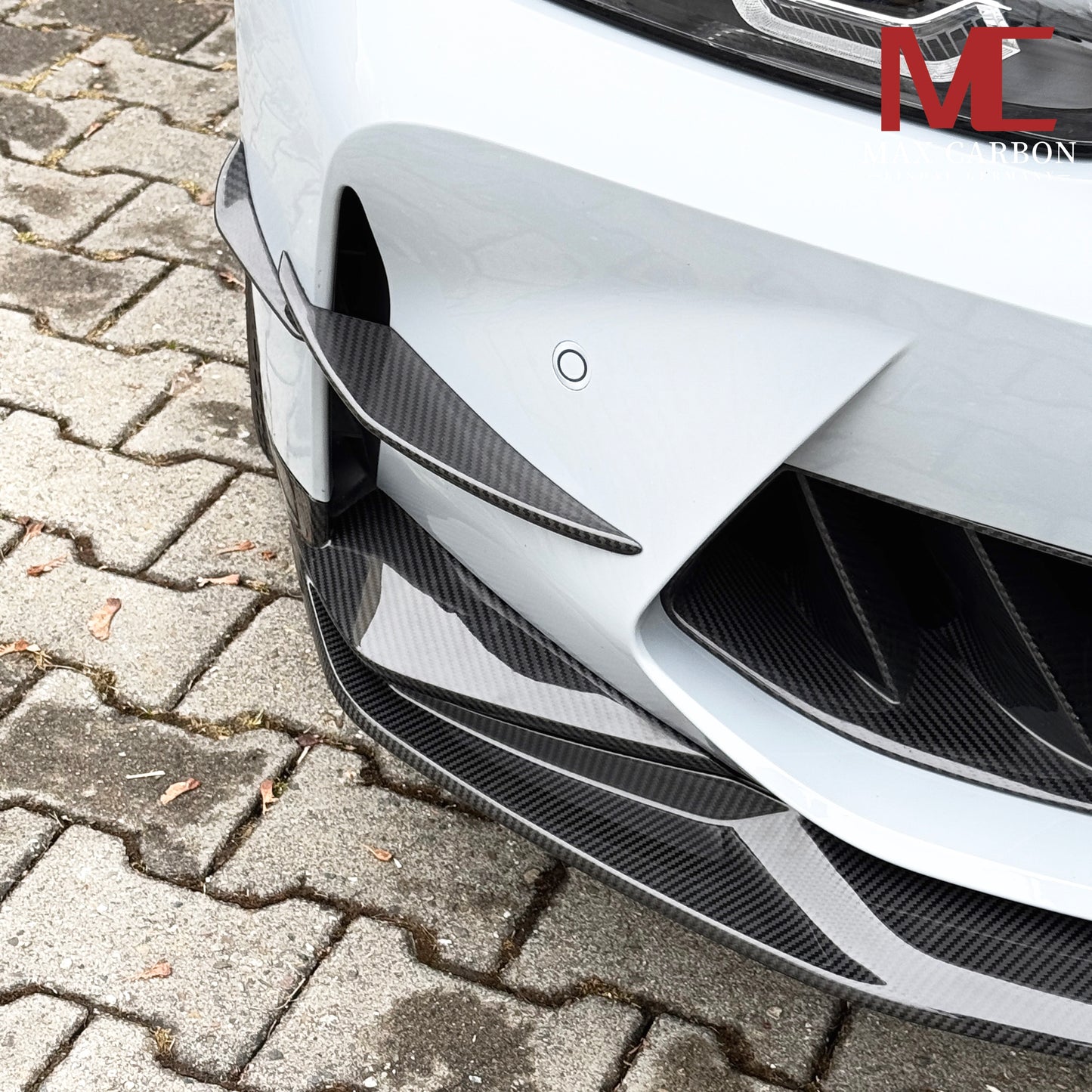 MAX CARBON Dry Carbon Prepreg fixation avant lèvre avant une pièce pour BMW G80 G81 G82 G83 M3 M4