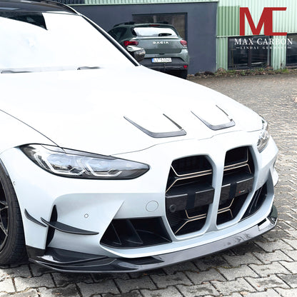 MAX CARBON Dry Carbon Prepreg fixation avant lèvre avant une pièce pour BMW G80 G81 G82 G83 M3 M4