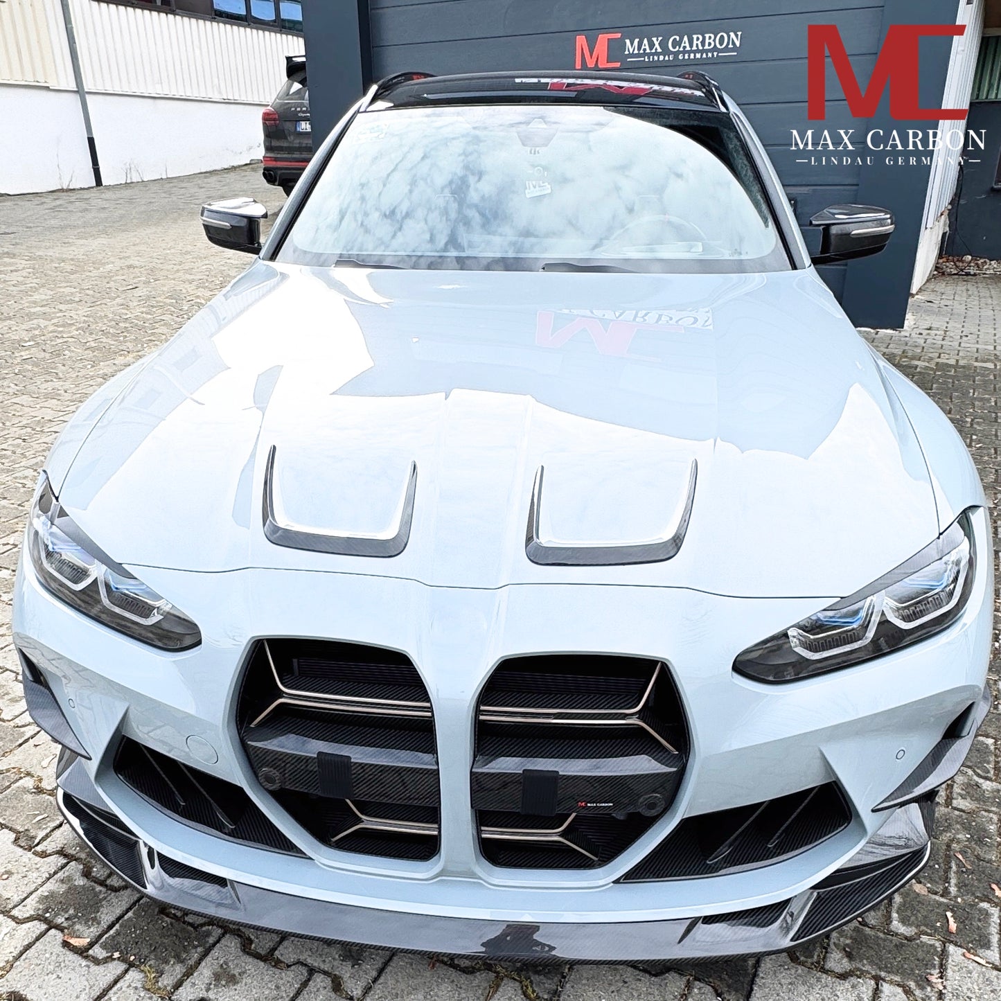 MAX CARBON Dry Carbon Prepreg fixation avant lèvre avant une pièce pour BMW G80 G81 G82 G83 M3 M4