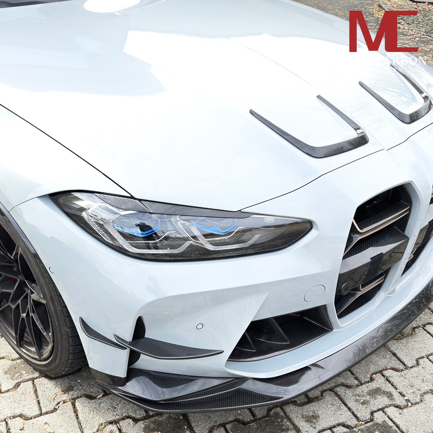 MAX CARBON Dry Carbon Prepreg fixation avant lèvre avant une pièce pour BMW G80 G81 G82 G83 M3 M4