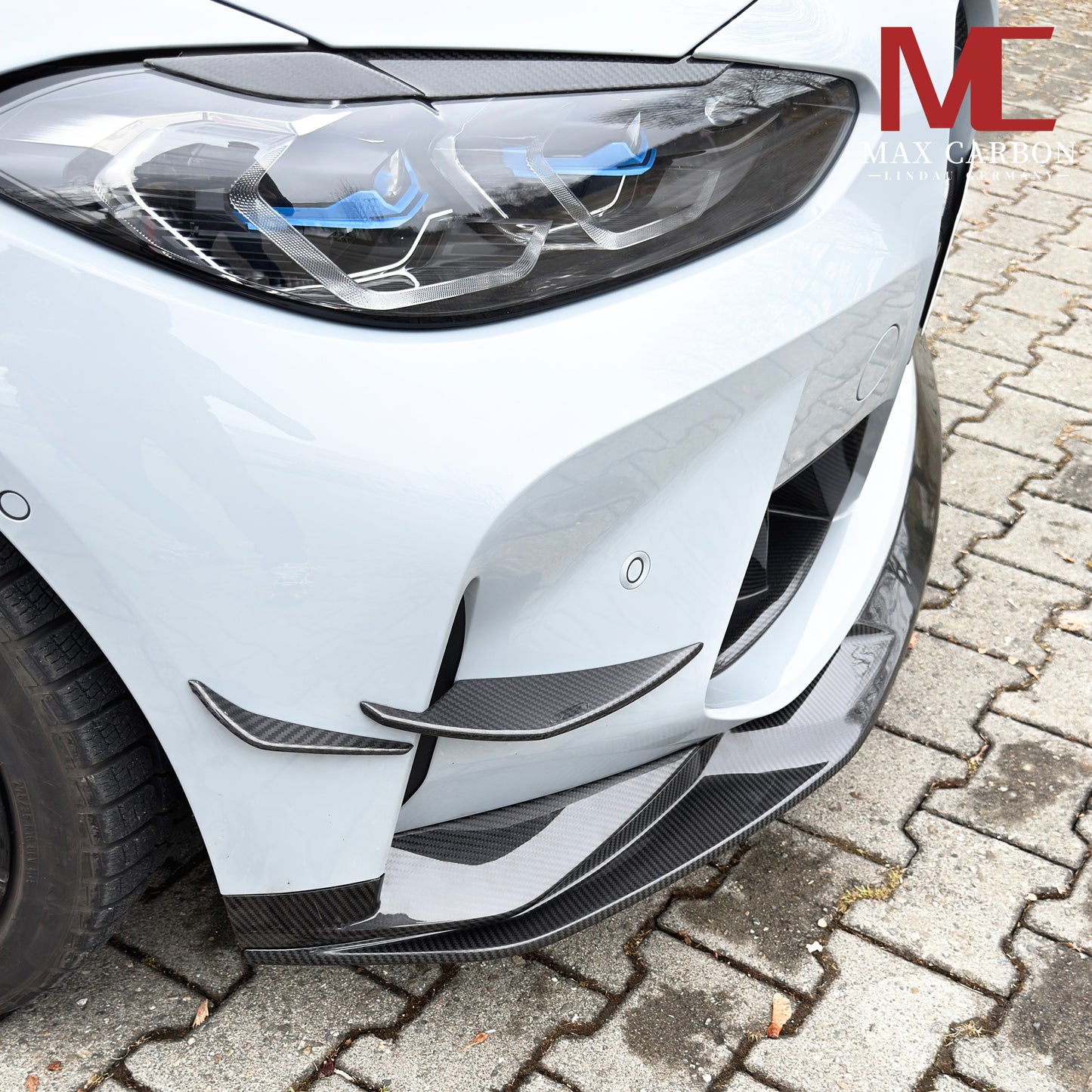 MAX CARBON Dry Carbon Prepreg fixation avant lèvre avant une pièce pour BMW G80 G81 G82 G83 M3 M4