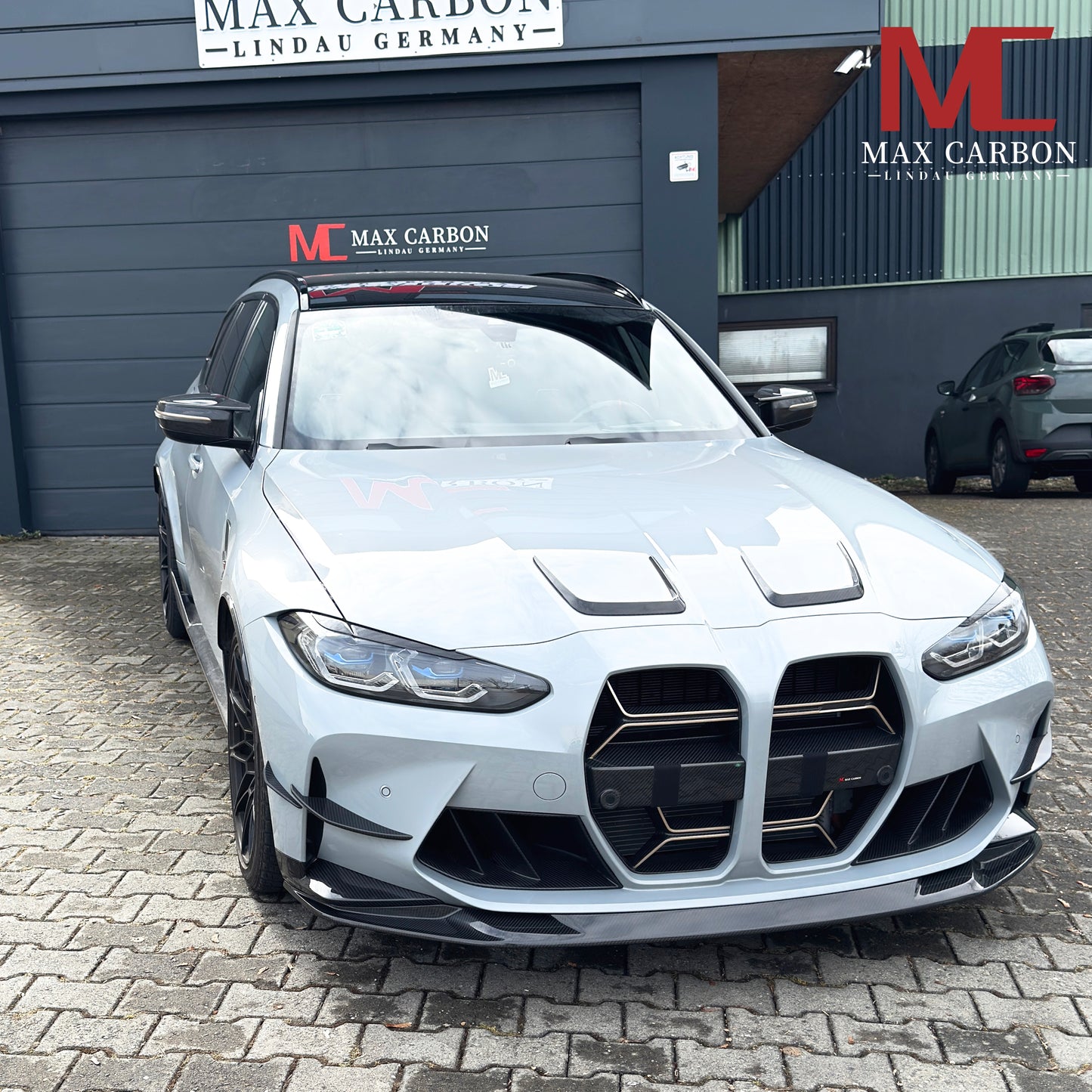 MAX CARBON Dry Carbon Prepreg fixation avant lèvre avant une pièce pour BMW G80 G81 G82 G83 M3 M4