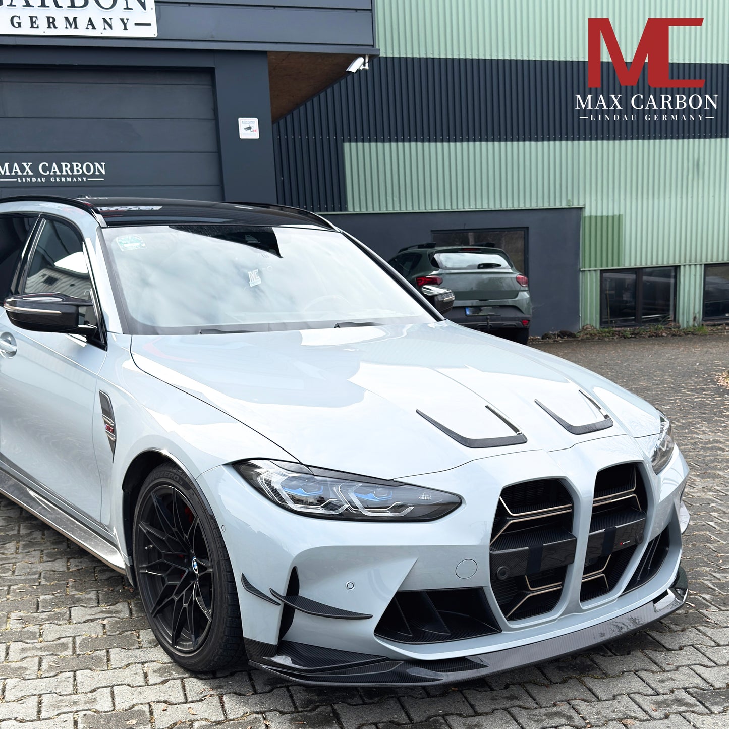 MAX CARBON Dry Carbon Prepreg fixation avant lèvre avant une pièce pour BMW G80 G81 G82 G83 M3 M4