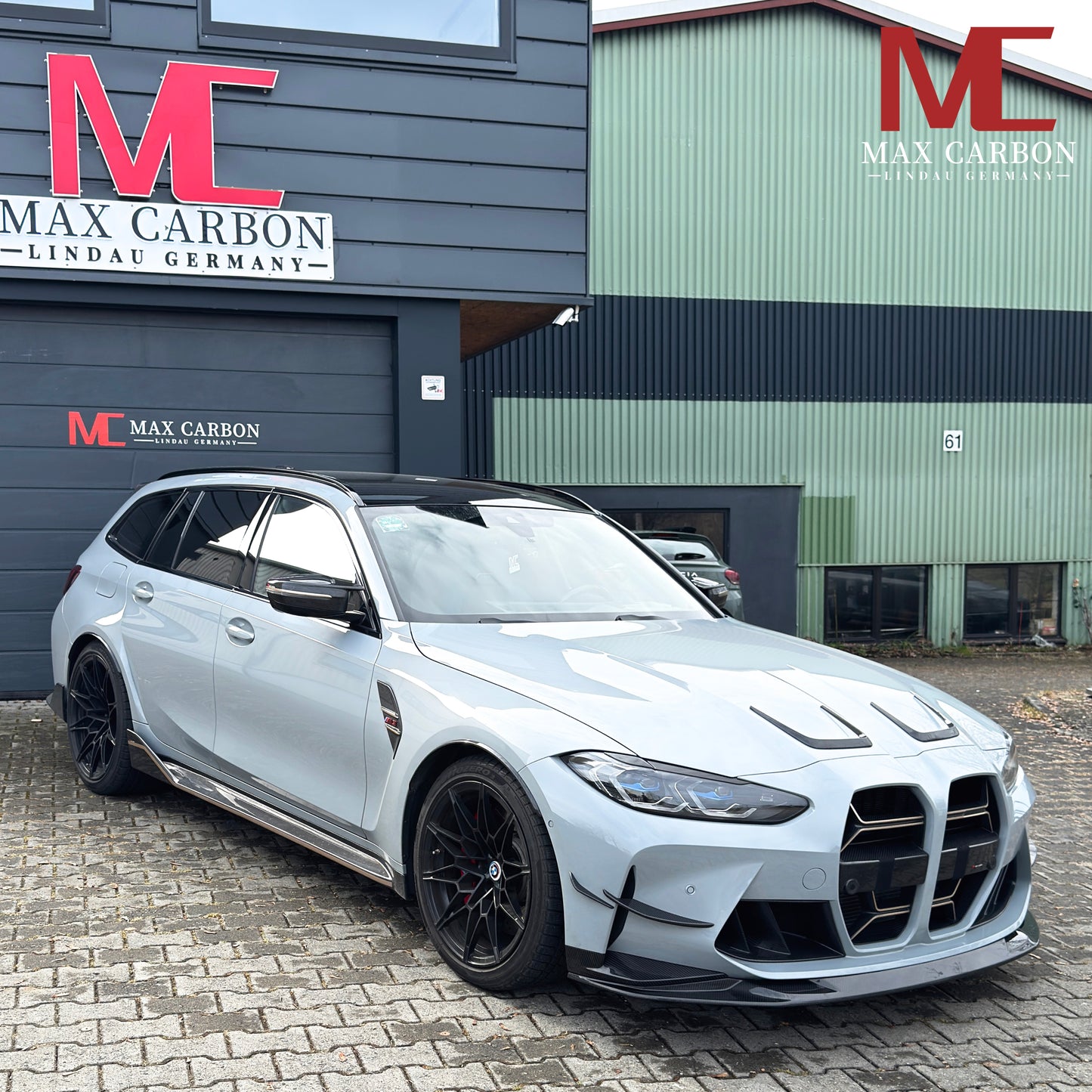 MAX CARBON Dry Carbon Prepreg fixation avant lèvre avant une pièce pour BMW G80 G81 G82 G83 M3 M4