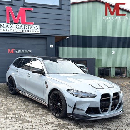 MAX CARBON Dry Carbon Prepreg fixation avant lèvre avant une pièce pour BMW G80 G81 G82 G83 M3 M4