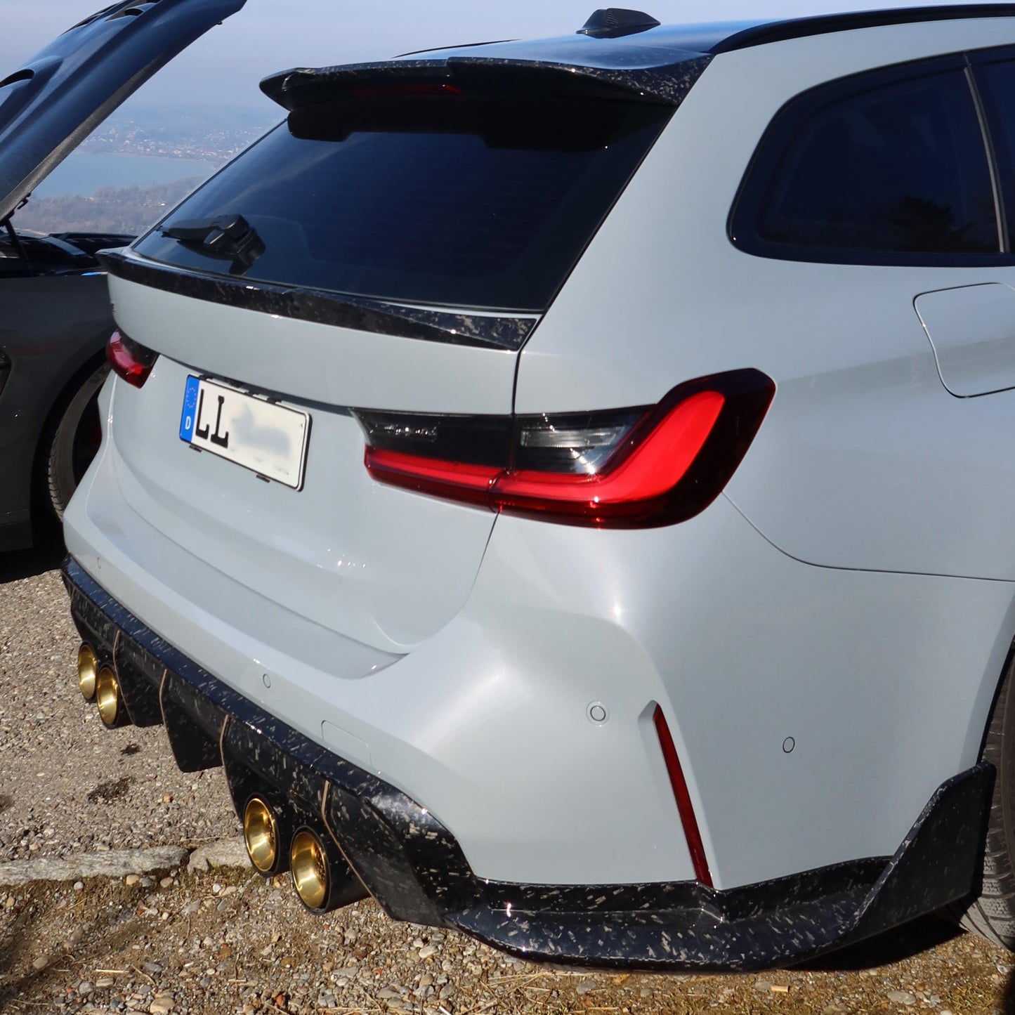 MAX CARBON Dry Carbon Heckspoiler Spoiler Lippe Mitte für BMW M3 G81 Touring G21 M340i SQ Style