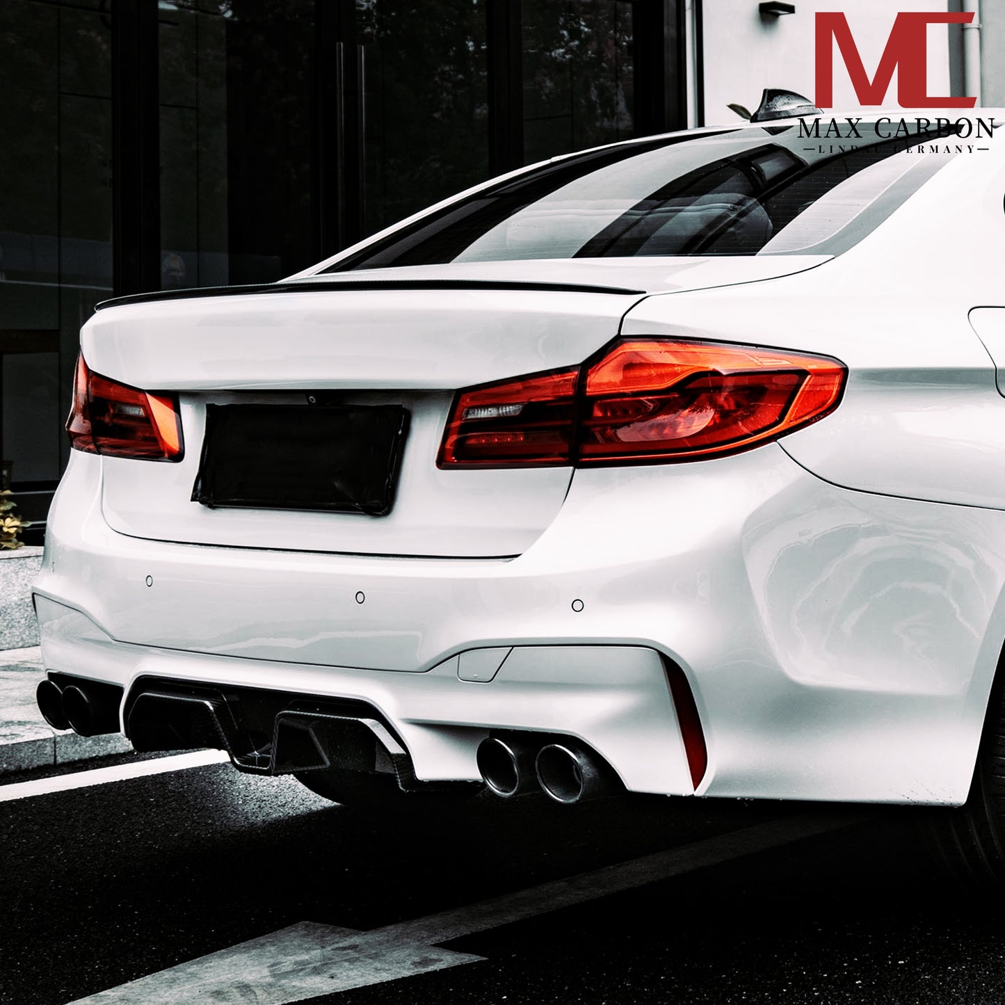 MAX CARBON Dry Carbon Heck Spoiler Lippe Heckspoiler passend für BMW M5 F90 inkl. CS G30 LCI