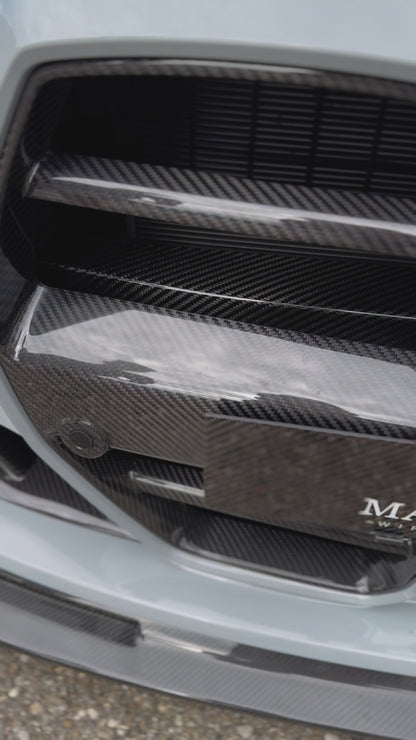 MAX CARBON Peformance véritable carbone sec Karbon véritable couverture de calandre en carbone pour BMW G87 G80 G81 G82 G83 M3 M4 M2 