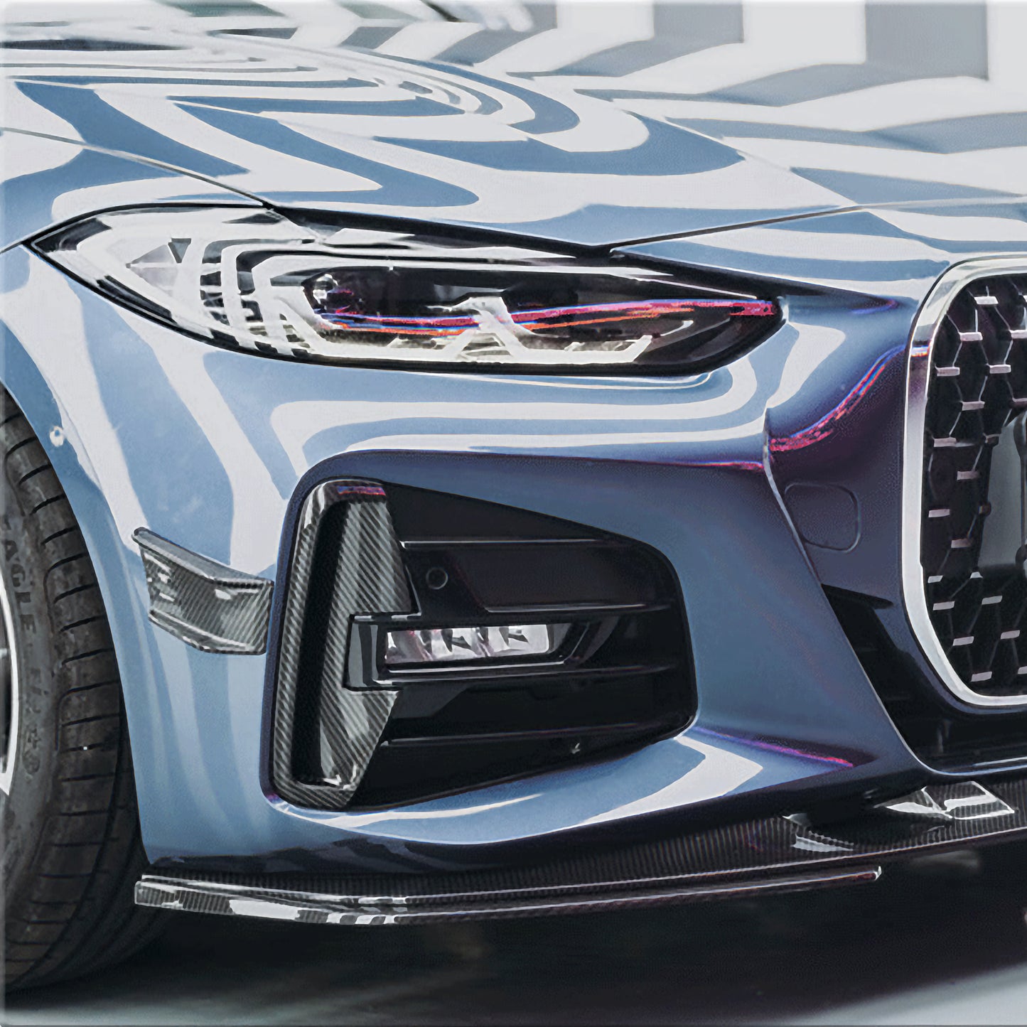 MAX CARBON Performance Flaps Avant Lèvre avant d'angle Performance pour BMW G22 G23 G26